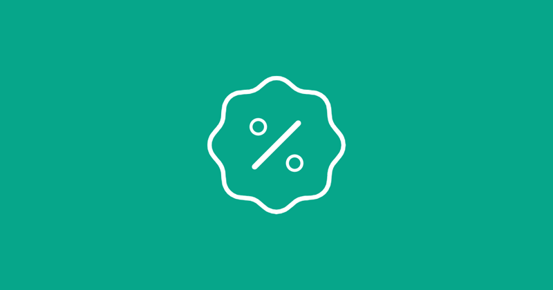 A percent symbol representing dividend yield