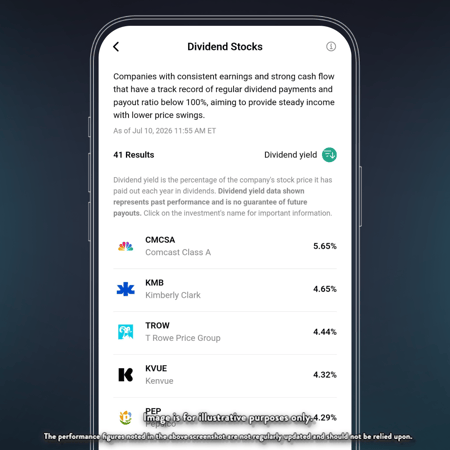 dividend stocks in plynk app