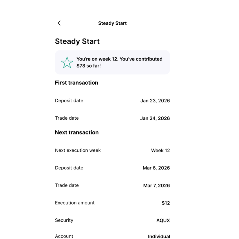 Steady start web